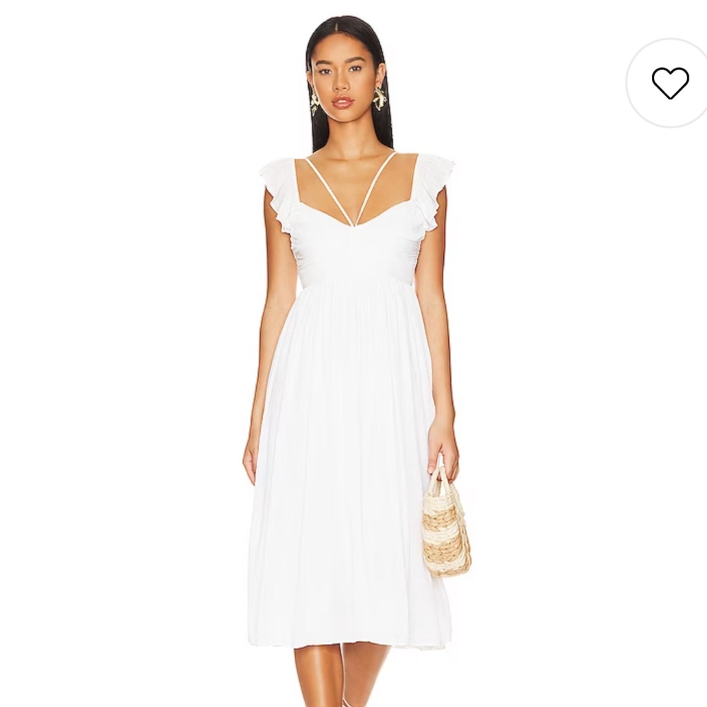 Tularosa Katrina Midi Dress in White
